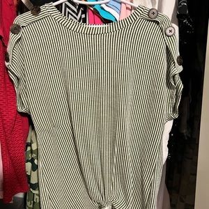 Green/white striped tshirt